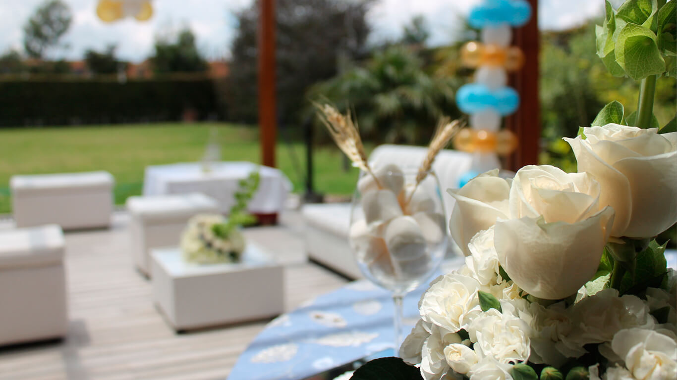 decoración con flores